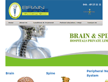 Tablet Screenshot of brainspinehospitals.com